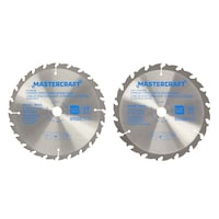 Mastercraft 6-1/2-in 18/24T Carbide Tipped Fast Framing Circular Saw Blade Set for Wood, 2-pc Front_Flat