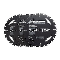 MAXIMUM Carbide Tipped Framing Circular Saw Blades 24T, 7-1/4-in, 3-pk Front_Flat