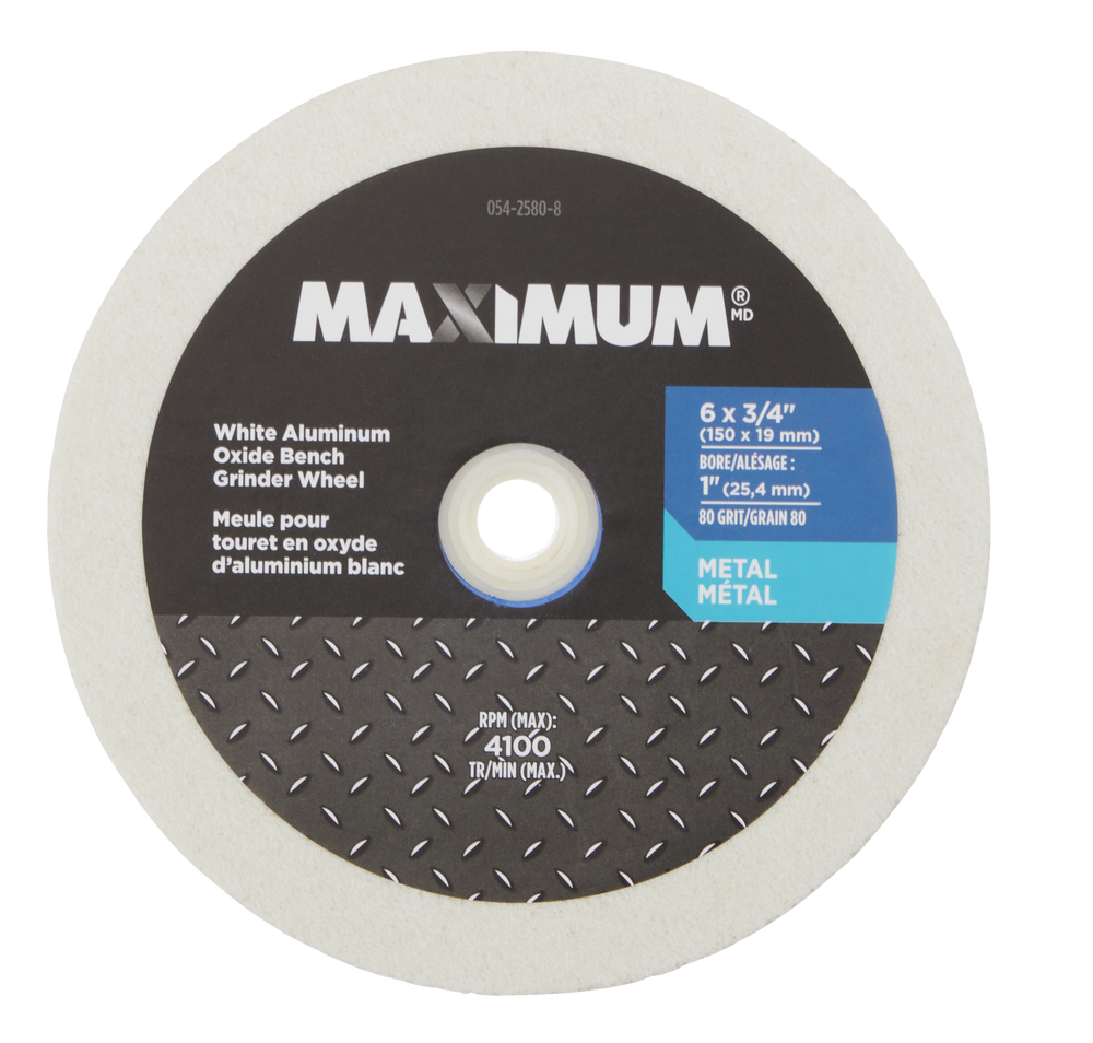 MAXIMUM 63/4in 80 Grit Aluminum Oxide White Grinder Wheel for Metal Canadian Tire