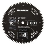 MAXIMUM 10-in 80T Carbide Tipped Laminate/Melamine Circular Saw Blade Front_Flat
