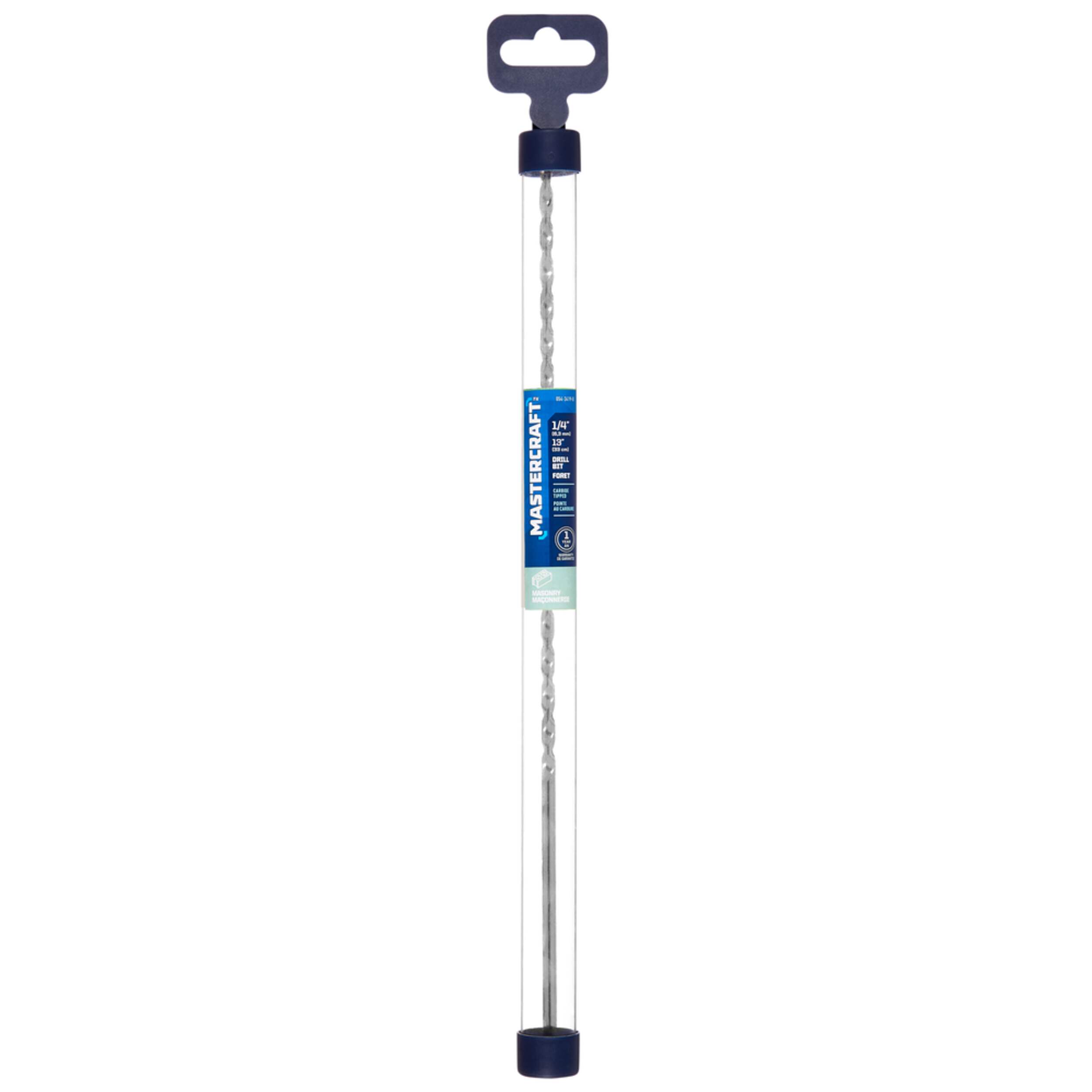 Mastercraft 13-in Carbide Tipped Drill Bit for Masonry Front_Flat