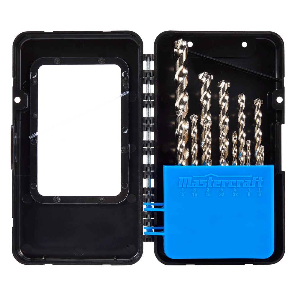 Mastercraft Carbide Tipped Drill Bit Set for Masonry, Stone, 12pc