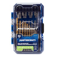 Mastercraft Titanium Drill & Drive Set for Wood, Metal, Plastic, 40-pc Front_Flat