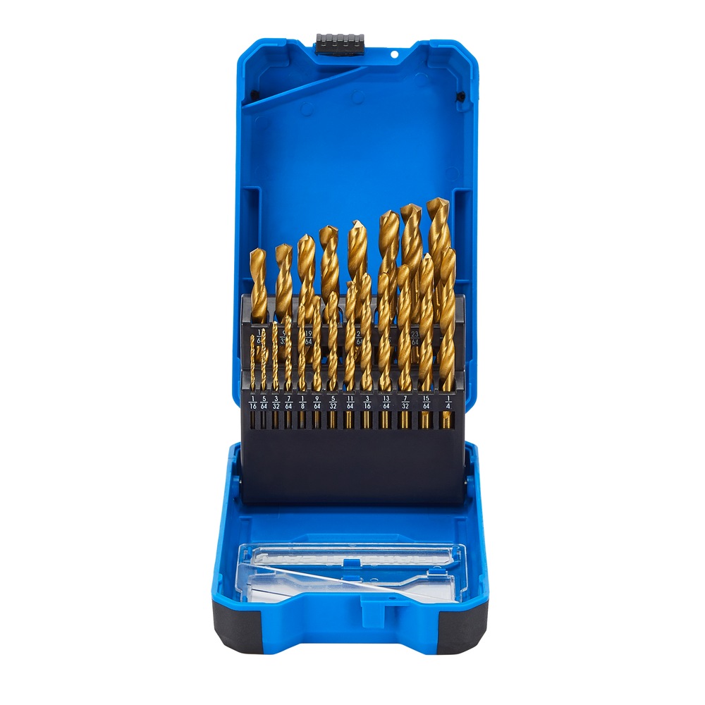 Mastercraft Titanium Drill Bit Set for Wood, Metal, Plastic, 21pc Canadian Tire