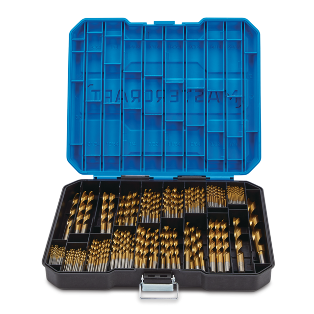 Mastercraft Titanium Drill Bit Set for Wood, Metal, Plastic, 230pc