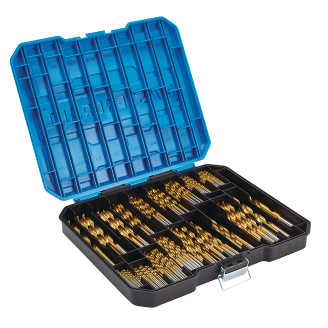Mastercraft Titanium Drill Bit Set for Wood, Metal, Plastic, 230pc