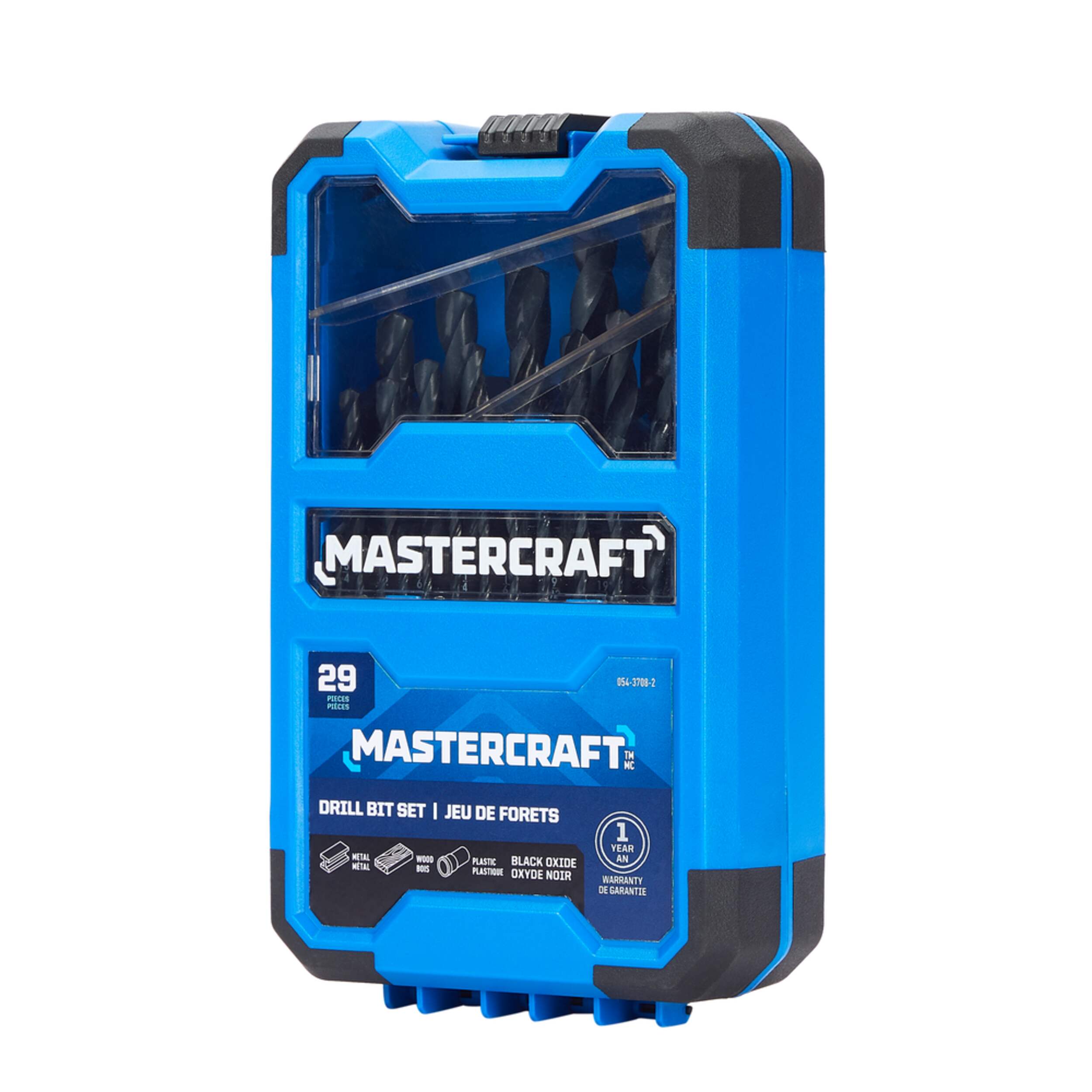 Mastercraft HSS Drill Bit Set for Wood, Metal, Plastic, 29pc