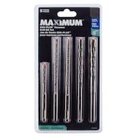 MAXIMUM SDS-PLUS Hammer Carbide Tipped Drill Bit Set for Masonry, Stone, 5-pc Front_Flat