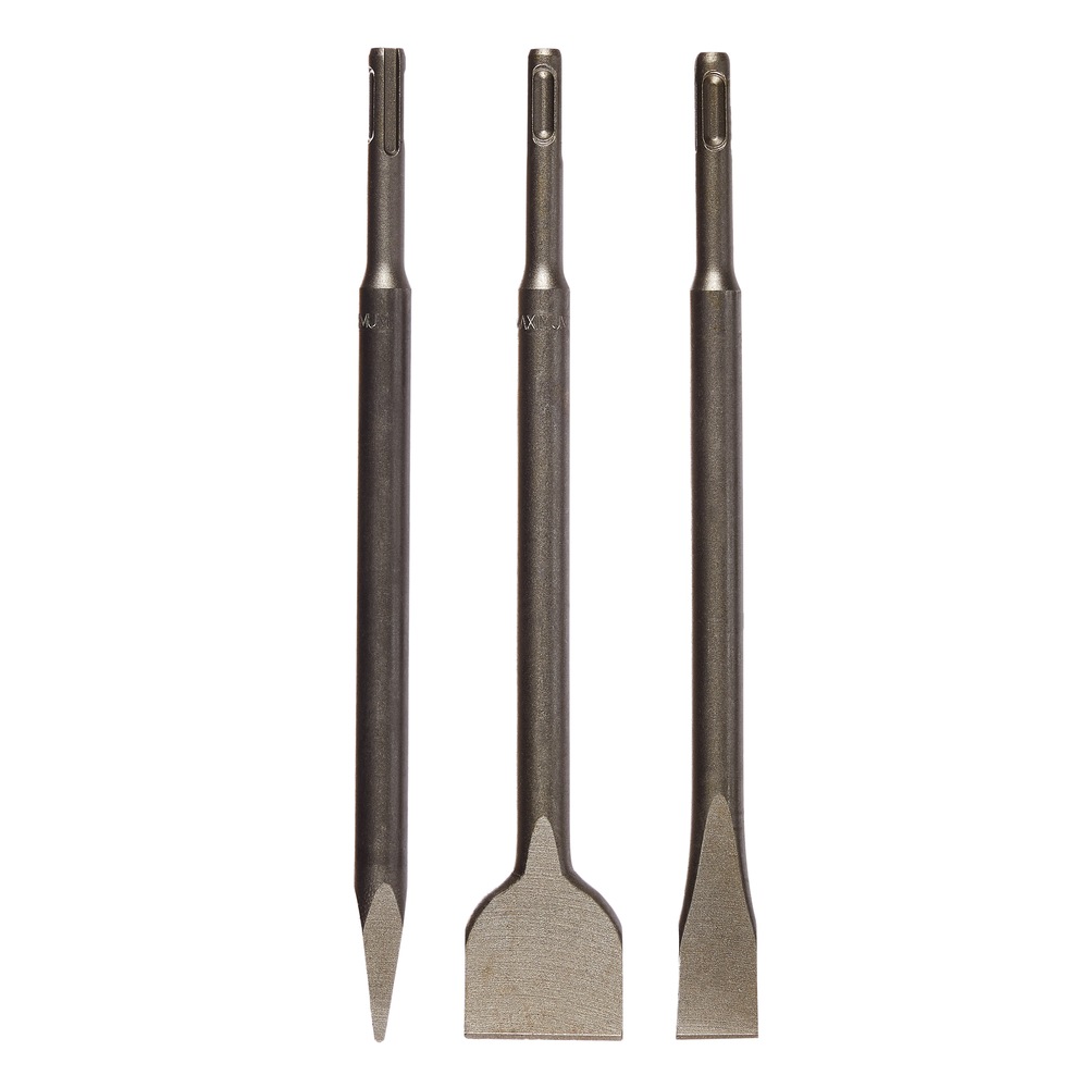 MAXIMUM SDSPLUS Hammer Carbide Tipped Chisel Set for Masonry, Stone, 3