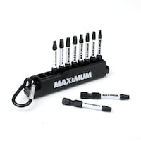 MAXIMUM Mix Square Head Carabiner Clip Set, 10-pc Composite_or_Mixed