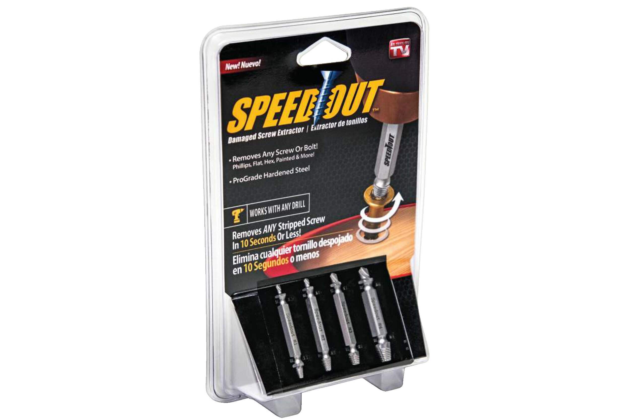 Speed Out Broken/Damaged Screw/Bolt Extractor , 4-pc Front_Angled_Right