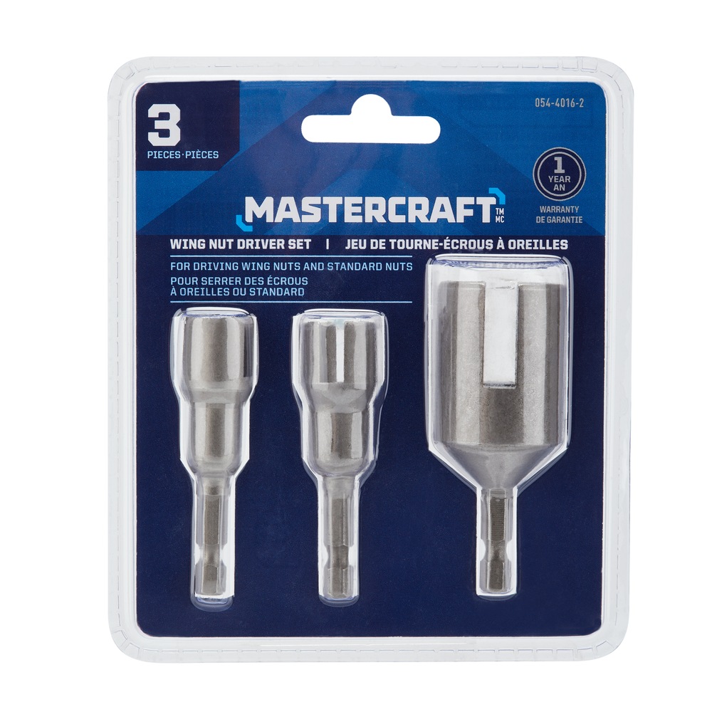 Mastercraft MediumCarbon Steel Wing Nut Driver Set , 3pc Canadian Tire