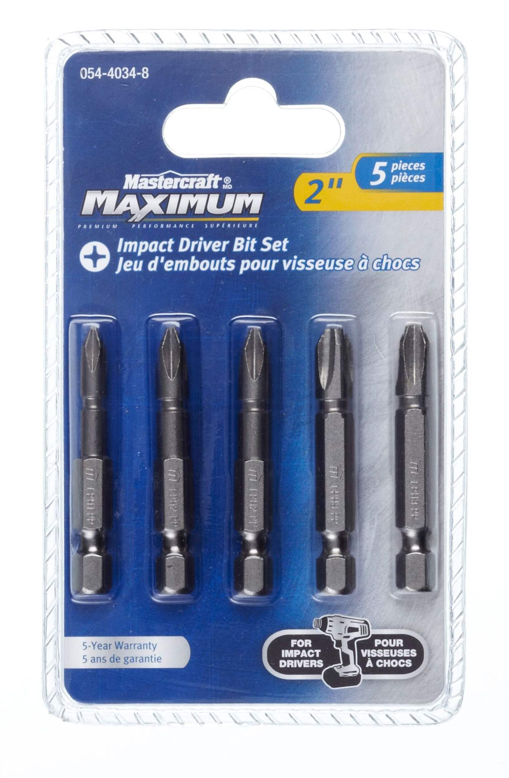 Mastercraft Maximum 5 Piece PE Impact Drive Bits Canadian Tire