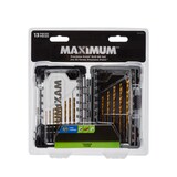 MAXIMUM Precision Point 7-Edge Titanium Drill Bit Set for Wood, Metal, and Plastic, 13-pc Front_Flat