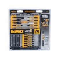 DEWALT DWA2T20C Impact Ready Magnetic Assorted Screwdriver Bit Set, 20-pc Front_Flat