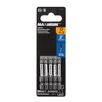 MAXIMUM SQ2 Impact Bit, 2-in, 5-pk