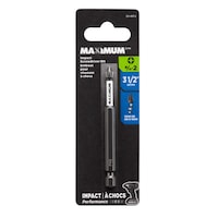 MAXIMUM PH2 Phillips Impact Screwdriver Bit, 3-1/2-in, 1-pk Front_Flat