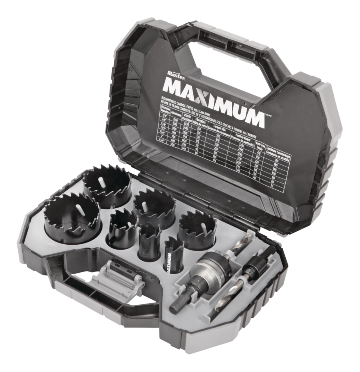 MAXIMUM Plumber s Carbide Tip Hole Saw Set 9 pc