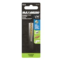 MAXIMUM Precision Point Titanium Drill Bits for Wood, Metal, Plastic, 2-pk Front_Flat