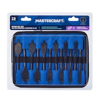 Mastercraft HCS Spade Drill Bit Set for Wood, 13-pc Front_Flat