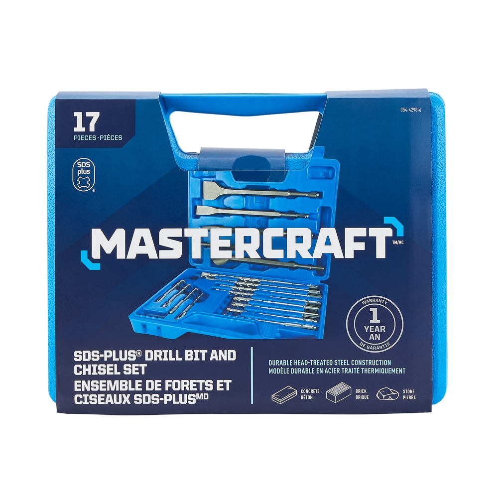 Mastercraft SDSPLUS Drill Bit & Chisel Set for Concrete, Brick, Stone