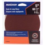 Mastercraft 5” (125 mm) Hook & Loop Discs for Sanding 5-Pack, 60 Grit Front_Flat