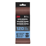 3M 3-in x 21-in Rapid Removal Aluminum Oxide Sanding Belt for Wood, Plastic, Metal Front_Flat