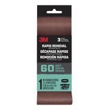 3M 3 x 18-in Rapid Removal Aluminum Oxide Sanding Belt for Wood, Metal, Plastic, Masonry Front_Flat