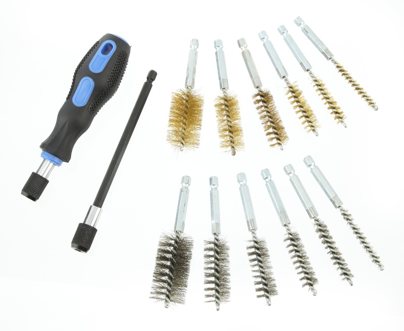 Mastercraft Stainless Steel Detail Brush Set Metal, Dry & Wet Use, 14