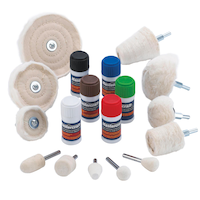 Mastercraft Cloth Buffing & Polishing Set for Wood, Metal, Plastic, 18-pc Composite_or_Mixed