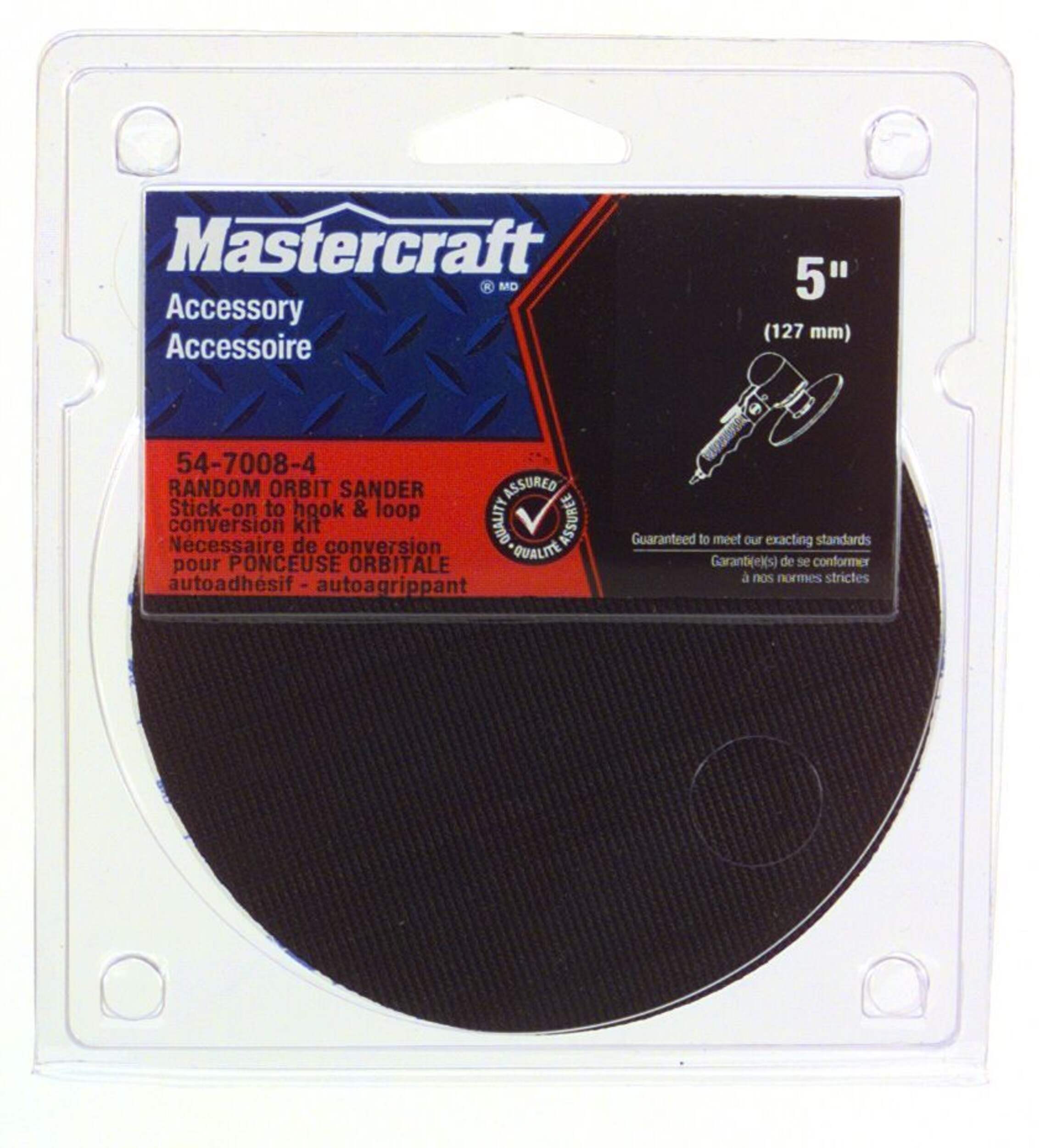 Mastercraft 5-in Hook & Loop Random Orbit Sander Conversion Kit Front_Flat
