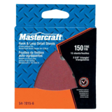 Mastercraft 150 Grit Hook & Loop Aluminum Oxide Detail Mouse Sandpaper for Wood, Metal, Plastic Front_Flat