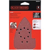 Black & Decker BDAMX-5 Aluminum Oxide Mouse Sandpaper Set for Wood, 5-pc Front_Flat