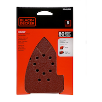 Black & Decker Mouse Sandpaper, 80-Grit, 5-pk Front_Flat