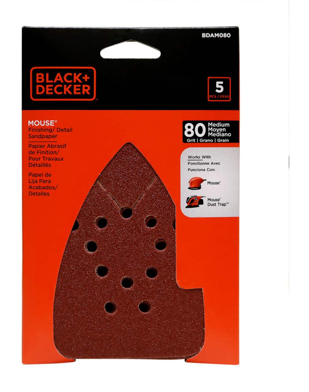 Black and decker mouse hotsell sandpaper 80 grit