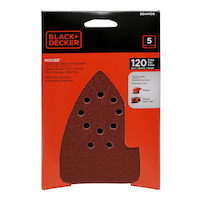 Black & Decker Mouse Sandpaper, 120-Grit, 5-pk Front_Flat