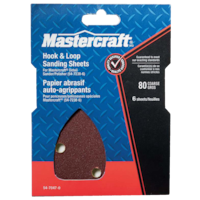 Mastercraft Hook and Loop Sanding Sheets, 6-Pk