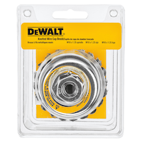 DEWALT DW4916 4-in Carbon Steel Knotted Wire Cup Brush 5/8-in, 7/8-in Arbor Front_Flat