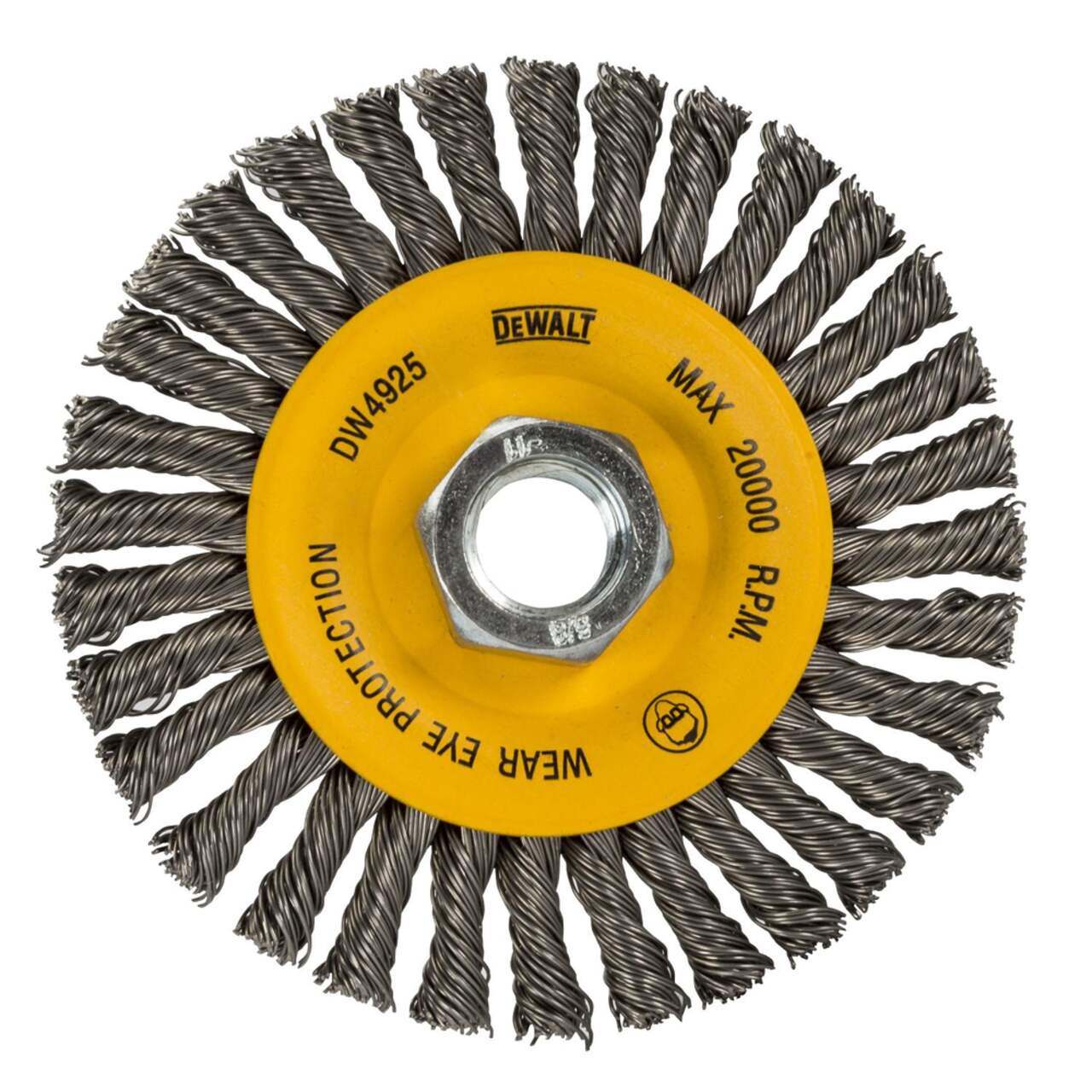 DEWALT DW4925 4x 5/8-in-11 Carbon Steel Stringer Bead Wire Wheel Brush