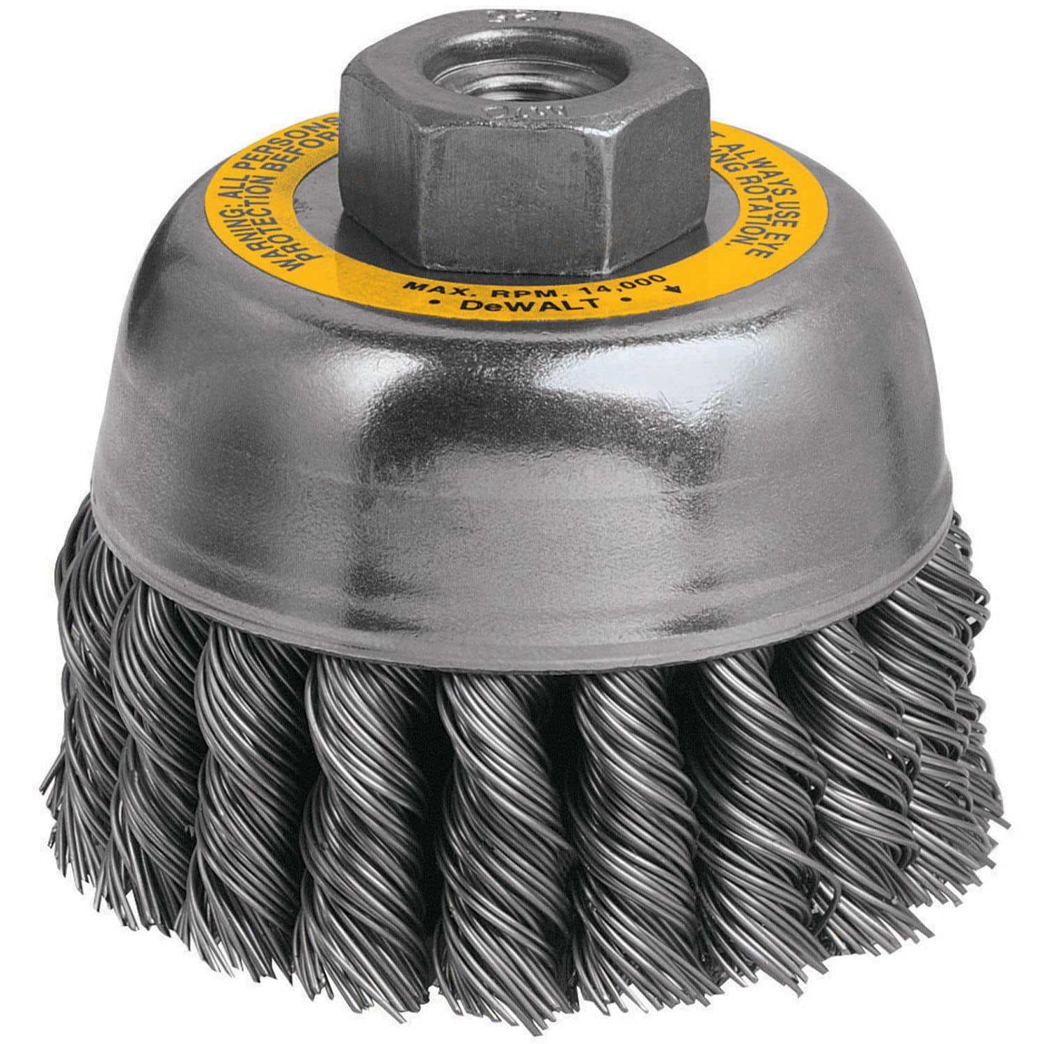 DEWALT Carbon Knot Wire Cup Brush, 3-in