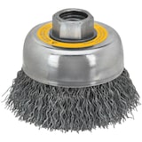 DEWALT Carbon Crimp Wire Cup Brush, 5-in Front_Elevated
