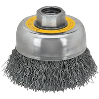 DEWALT Carbon Crimp Wire Cup Brush, 5-in Front_Elevated