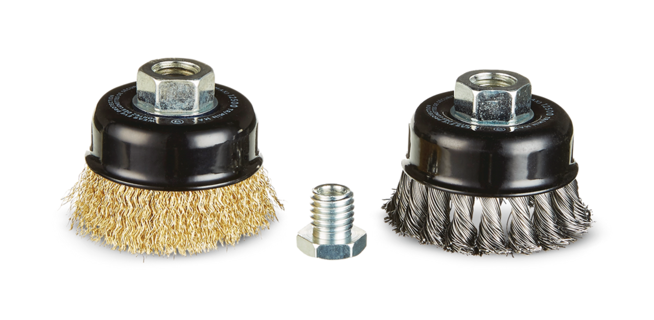 Stainless Steel Wire Cup Brush 40mm x 6mm Arbor