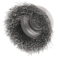 Mastercraft Crimped Carbon Steel Wire Cup Brush Front_Angled_Left