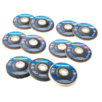 Mastercraft 4-1/2-in Flap & Polishing Disc Set for Wood, Metal, Plastic, 11-pc