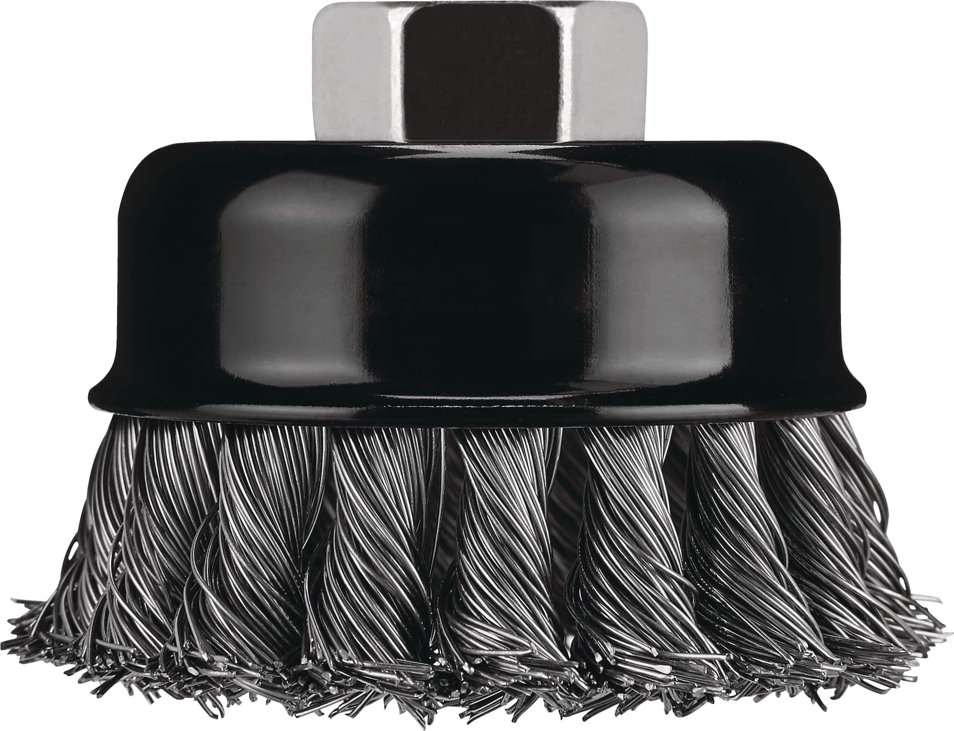 MAXIMUM Carbon Steel Knotted Wire Cup Brush 5/8-in-11 or M10 Arbor