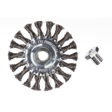 MAXIMUM 4-in Carbon Steel Knotted Wire Wheel Brush 5/8-in Arbor Front_Flat