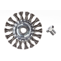 MAXIMUM 4-in Carbon Steel Knotted Wire Wheel Brush 5/8-in Arbor Front_Flat