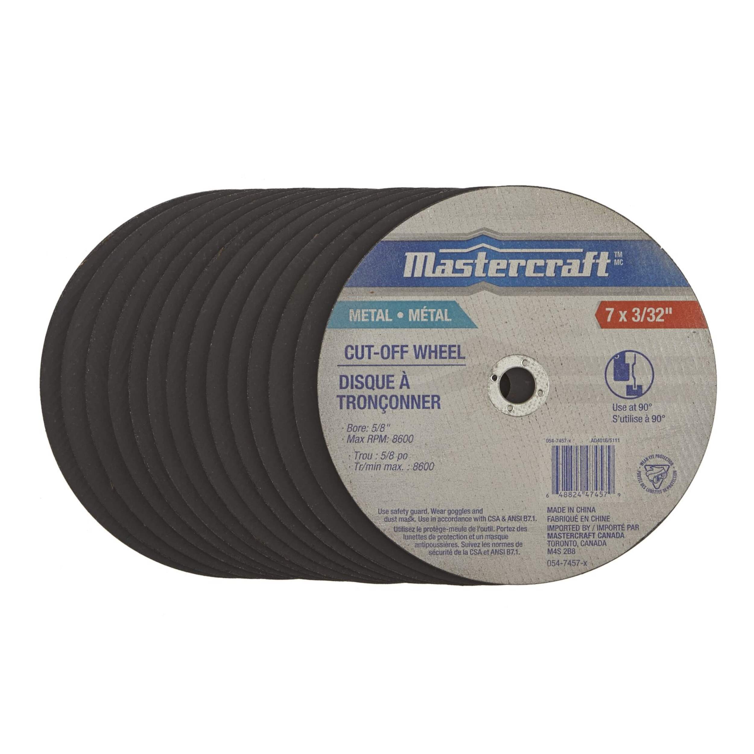 Mastercraft 7 x 3/32-in Aluminum Oxide Cut off Wheels for Metal, 15-pk Composite_or_Mixed