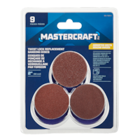 Mastercraft 2-in Aluminum Oxide Twist LockReplacement Sanding Discs, 9-pc Front_Flat